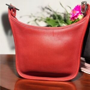Coach Legacy Janice 9950 in Red leather with Nickel Hardware.